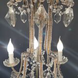 Italian vintage crystal beaded chandelier