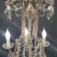 Italian vintage crystal beaded chandelier