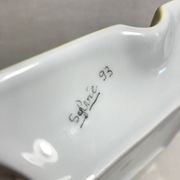 Old porcelain limoges stamp, signature sylvie 93 vintage ashtray