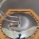 Sculptural design table lamp in chrome metal, Wofi Leuchten, Germany.