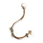 Brass and porcelain hook