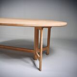 Table à manger en pin cérusé. Ollé Pira. Suède années 1960