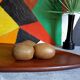 Scandinavian tray in solid teak free form 50s