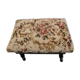 footrest in wood and fabric