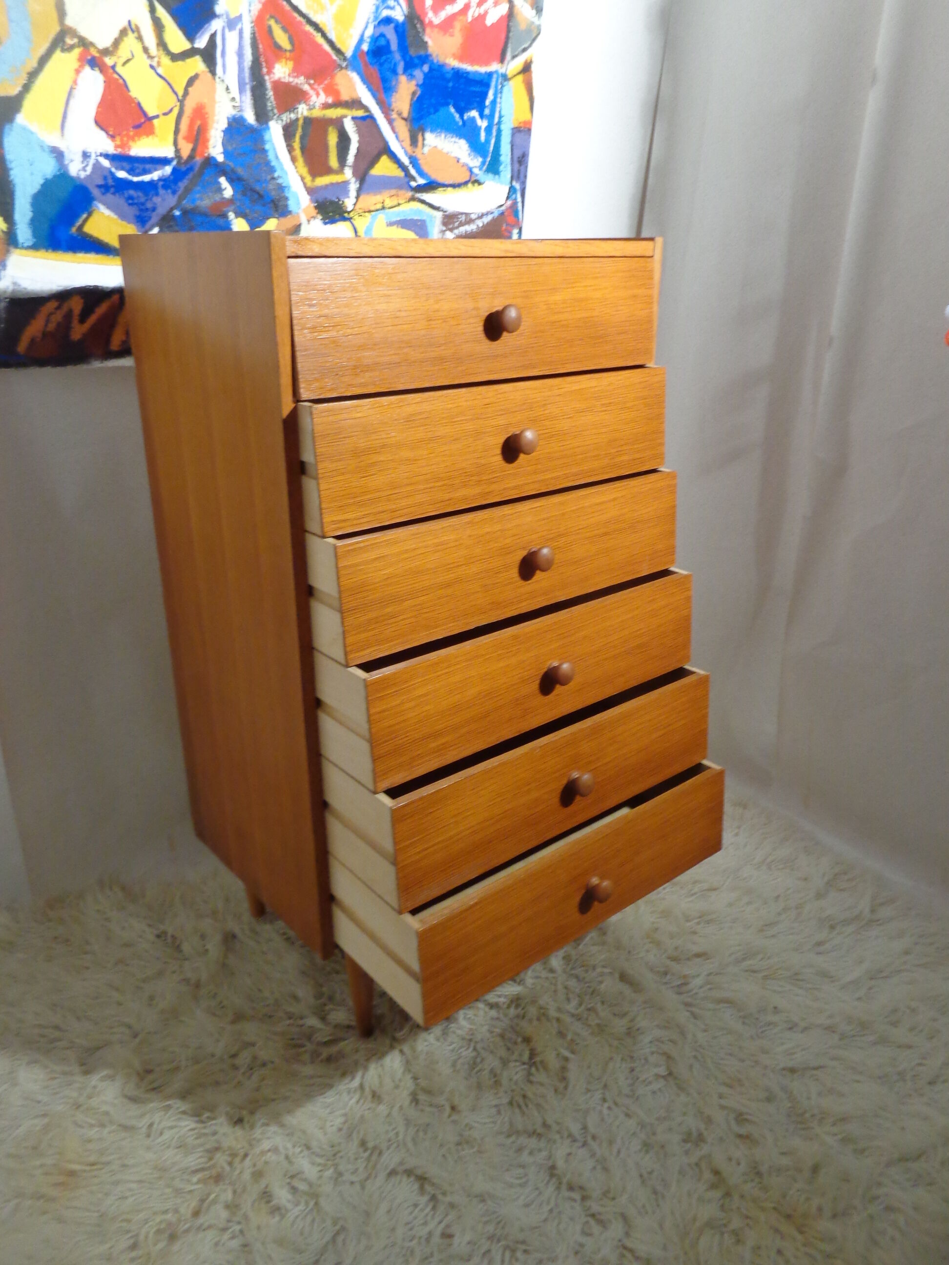 Vintage 1960s light wood clothing