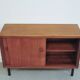 Cabinet en teck vintage avec portes coulissantes