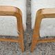 Pair of Jugendstil armchairs in solid ash and sheepskin 1910