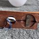 Scandinavian teak opaline wall light