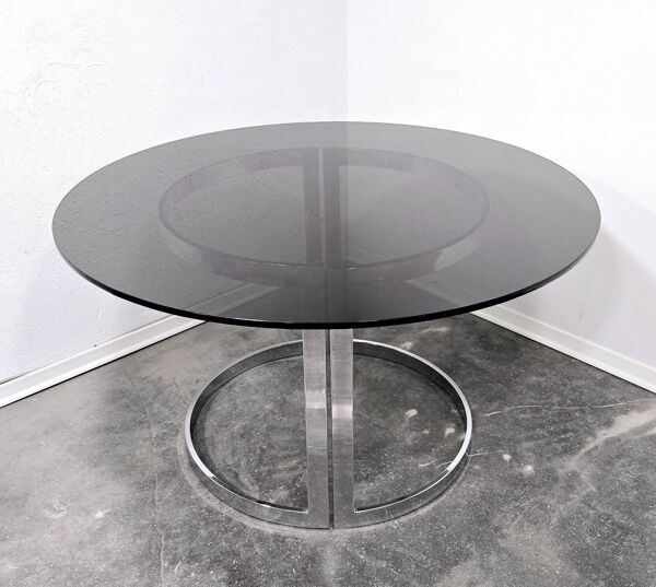 Table de salle à manger Vittorio Introini pour Fratelli S, années 80