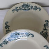 4 assiettes plates en terre de fer de Longchamp modèle Lutèce 220602