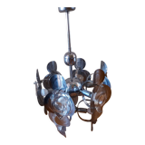 Vintage chandelier 70'S Oscar Torlasco , 9 lights