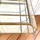 Wall showcase XXL brass glass and mirror 1960