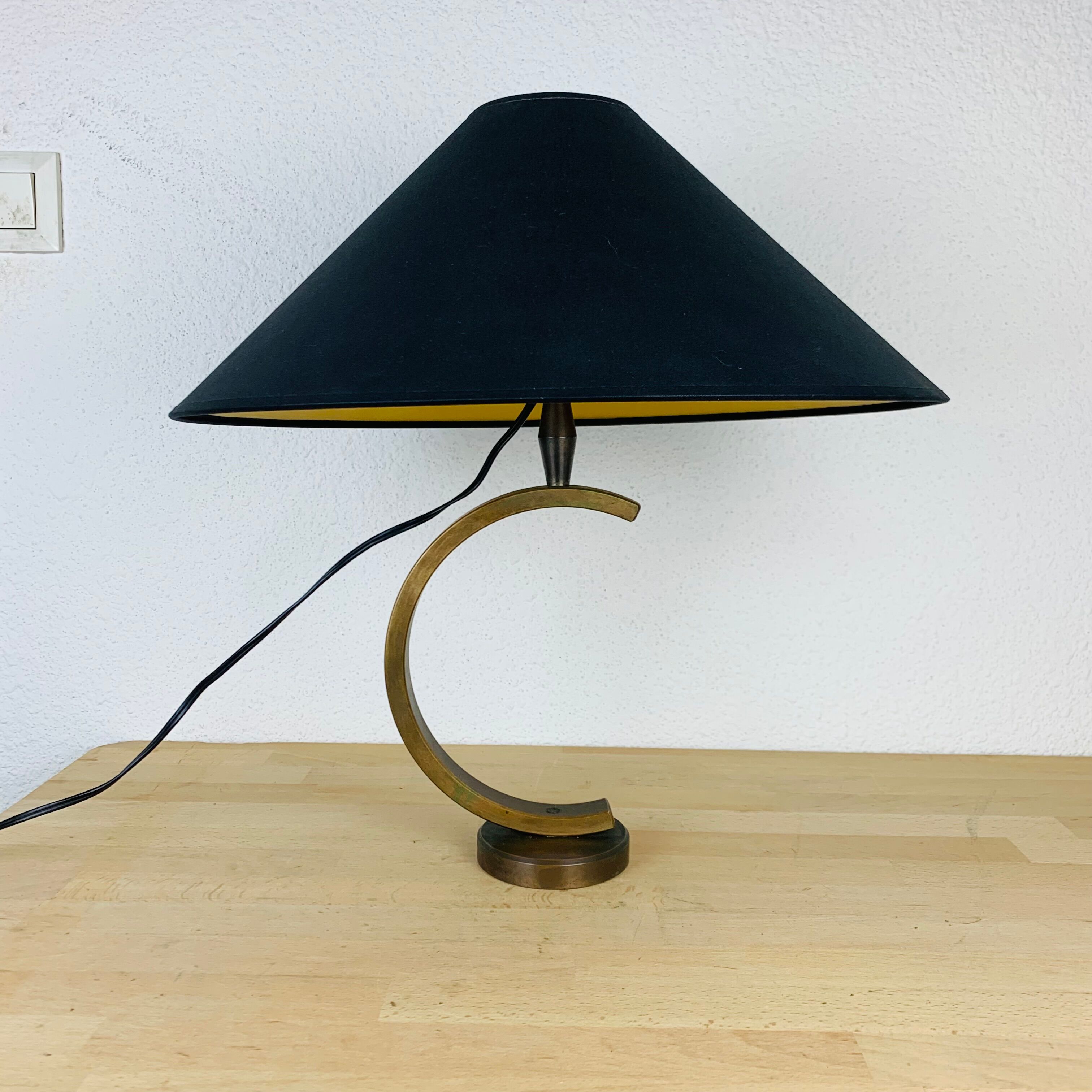 Sculptural brass lamp modernist style 50s