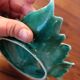 Vintage Digoin Barbotine Grape Leaf Trinket Dish