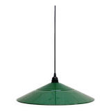Green metallic hanging lamp, 80's