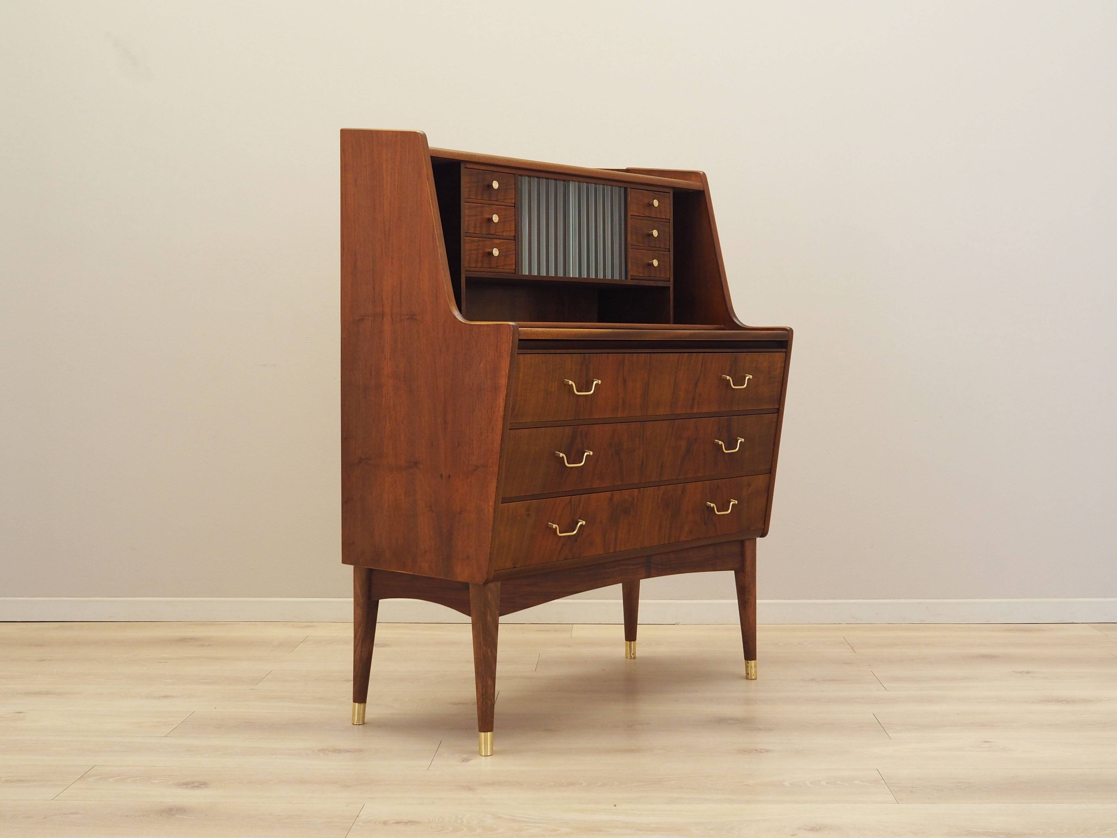 Walnut secretary, Danish design, 1970s, production: Denmark