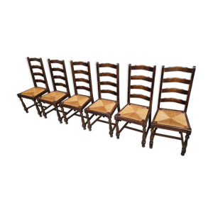 6 chaises de style rustique