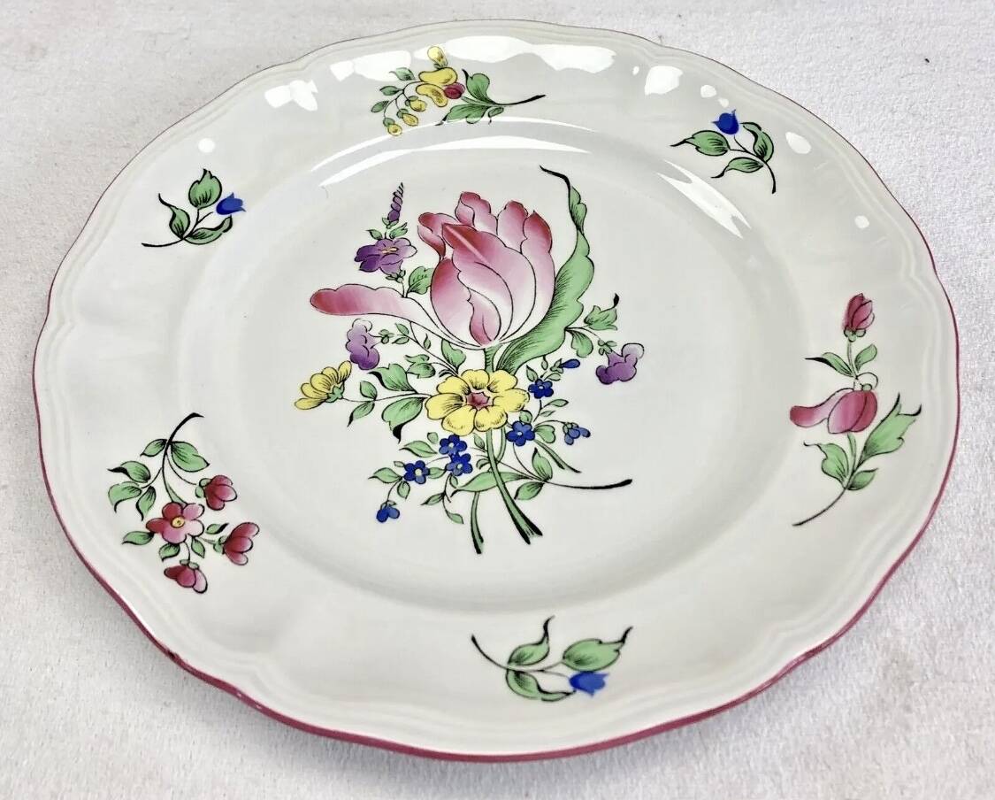 5 dessert plates 22.7 cm Lunéville reverbere model