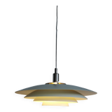 White pendant light, Scandinavian, space age, Poulsen style, 1990.
