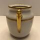 Antique sugar bowl porcelain from Limoges Paroutaud Frères P.P. Greek frieze gold