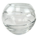 Crystal ball vase, spiral cut