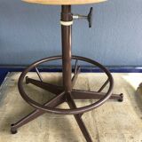 Tabouret d'atelier réglable circa 1970