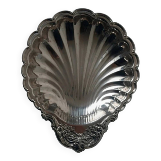 Flat basket cup silver metal shell