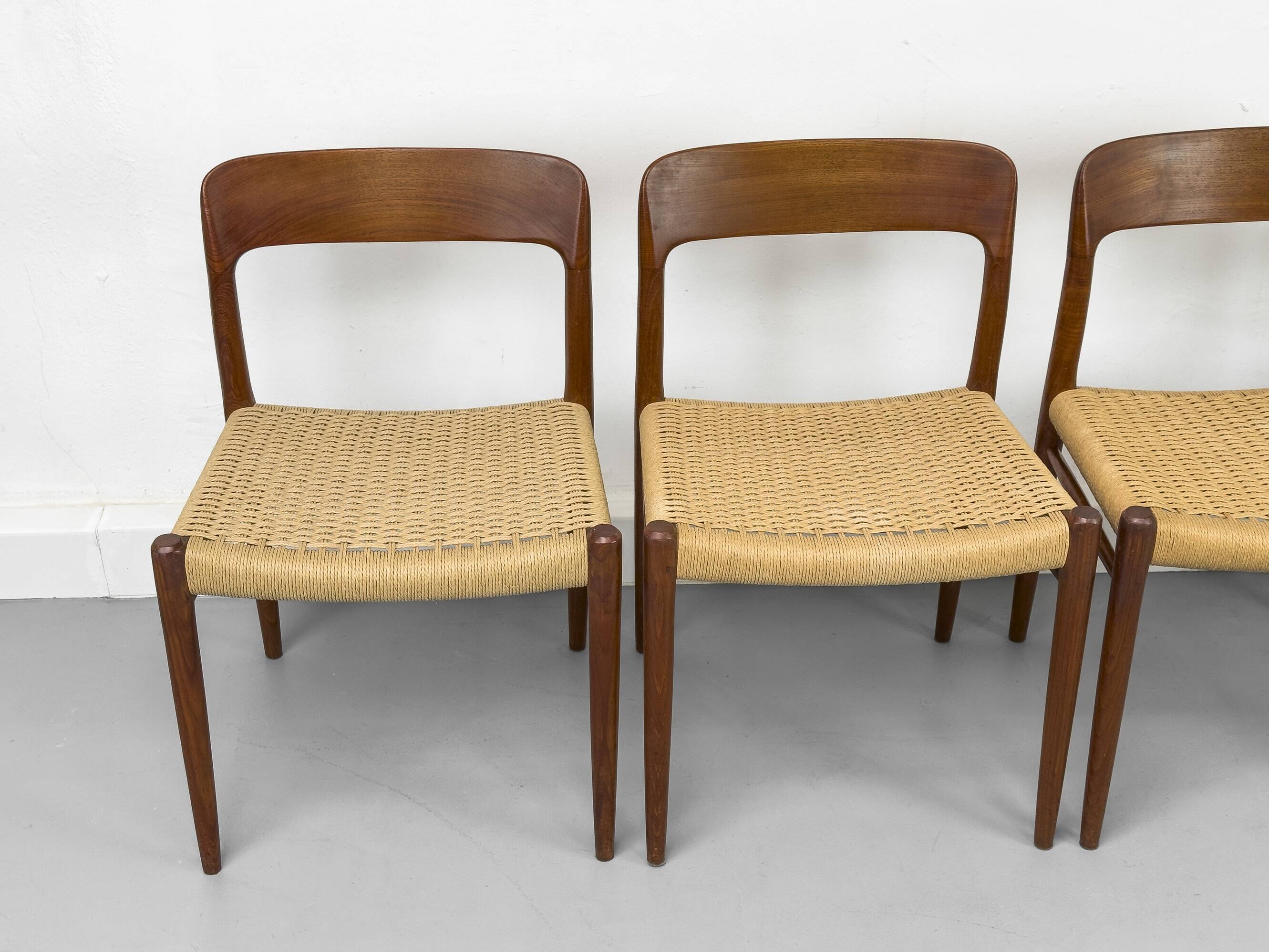 Model 75 Chairs by Niels O. Møller for J.L Møllers, 1960s, Set of 4