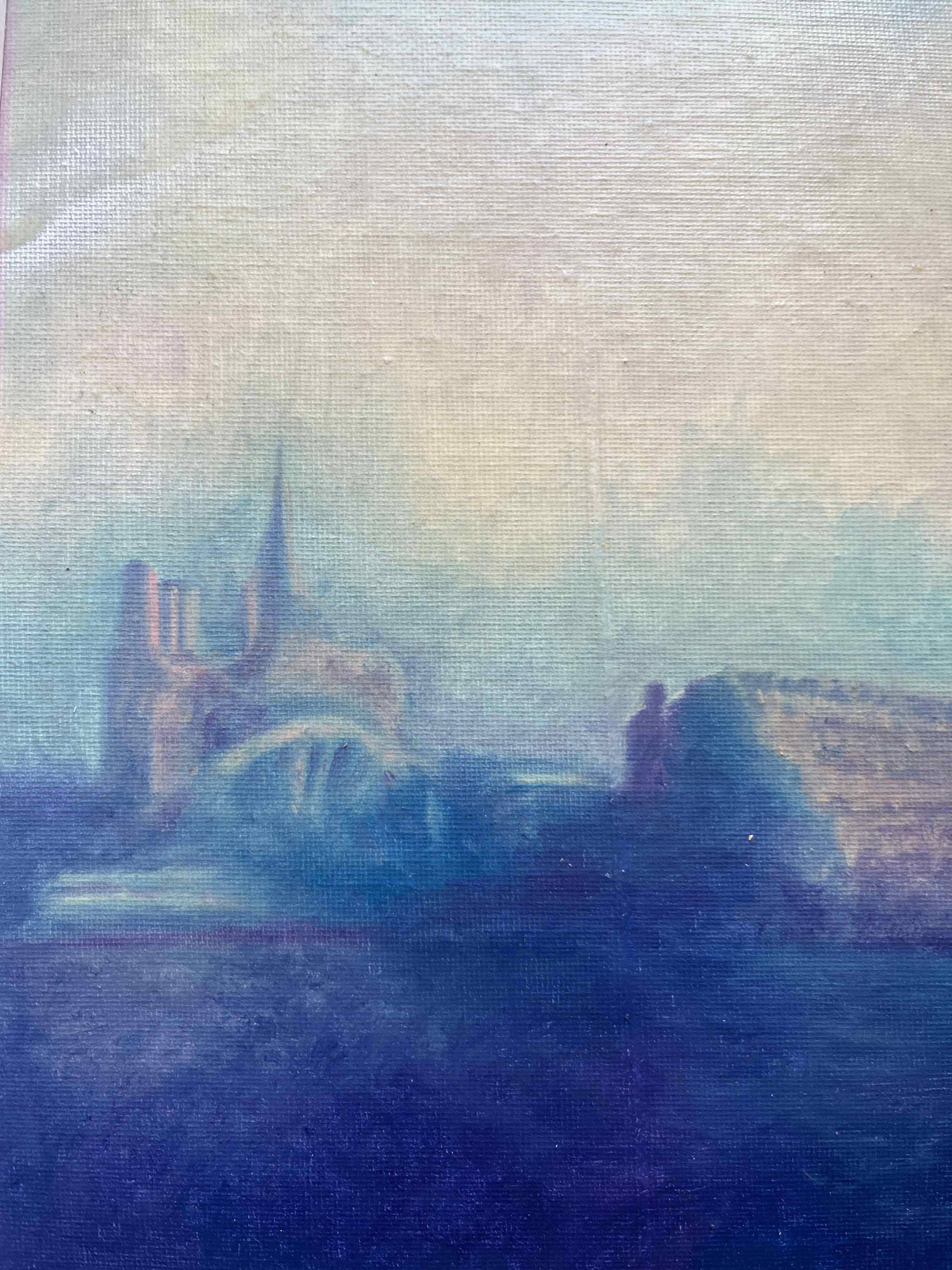 HST/P painting "Notre Dame de Paris" by Franco Pagnetti from Pesaro
