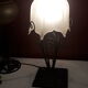 Art nouveau lamp / art deco wrought iron glass paste Degué ERA daum,muller