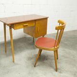 Baumann desk and chair set 1960 compass legs