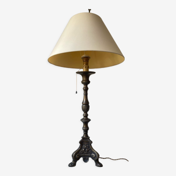Lampe pique cierge bronze XVIIIème siècle