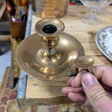 Brass thumb candle holder