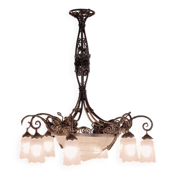 Grand lustre Art déco