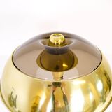 Large Space Age table lamp in brass by Fagerhults, Sweden, 1970s.