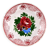 Assiette ancienne en céramique majolique, France, XXe siècle