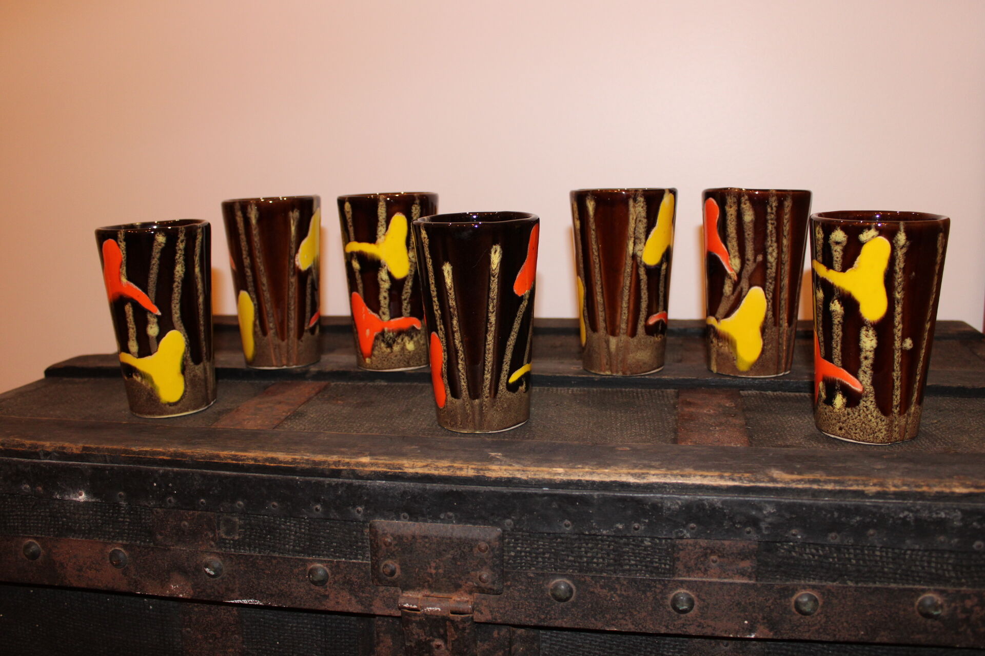 Lot de 7 mazagrans vintage tasses grande taille