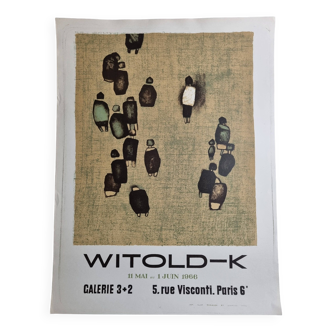 Vintage lithographic poster after Witold-K Kaczanowski, Expo 66 - Galerie 3+2, 1966