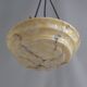 Large Art Deco Glass Pendant Light, Marbled with Rope Suspension, 1920s - 1930s