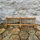 Vintage rattan wall coat rack