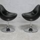 pair of "space age" swivel chairs. Sweden, circa 1965