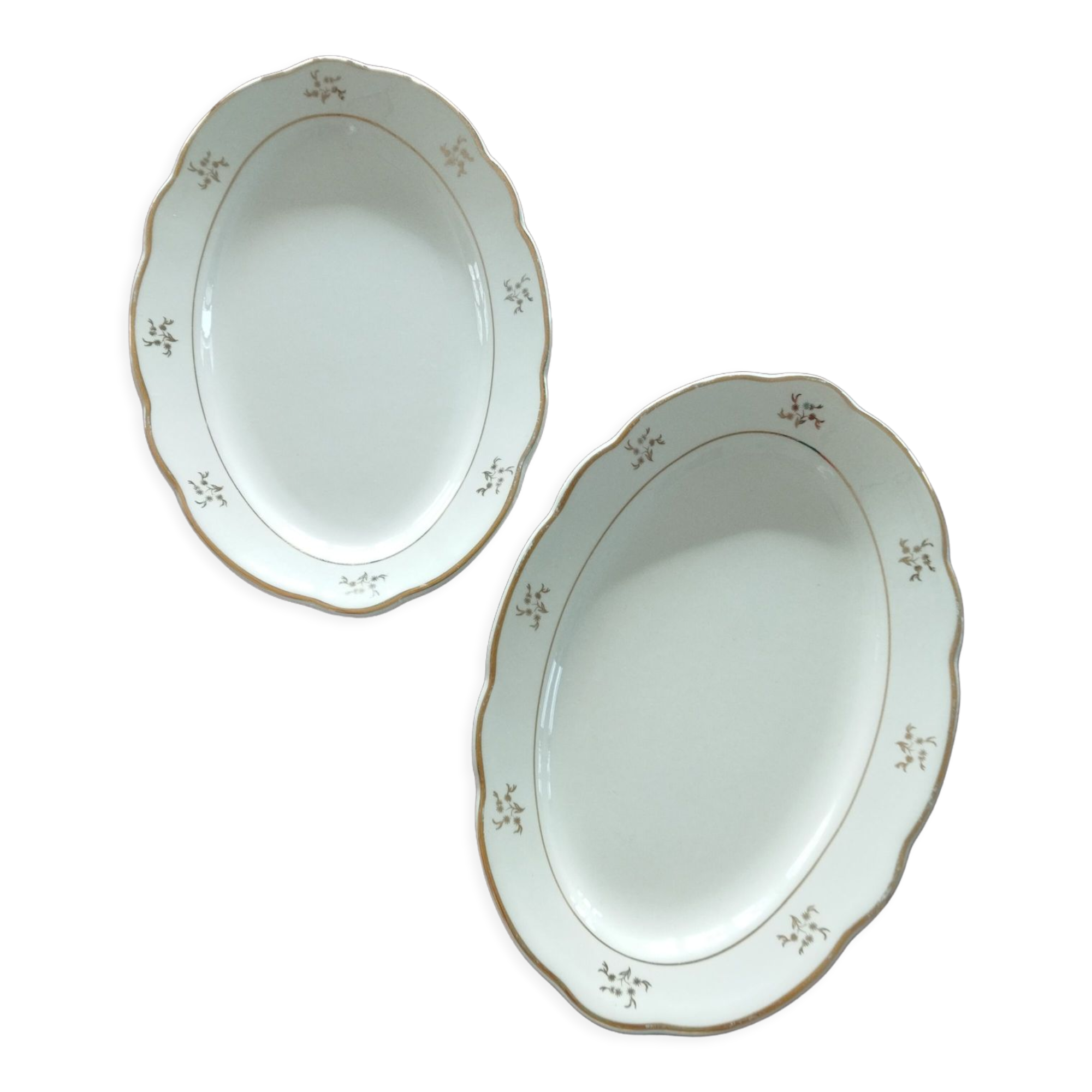 Raviers Villeroy & Boch Mettlach ivory and gold, model 7101