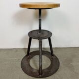 Black Industrial Workshop Swivel Stool, 1960s