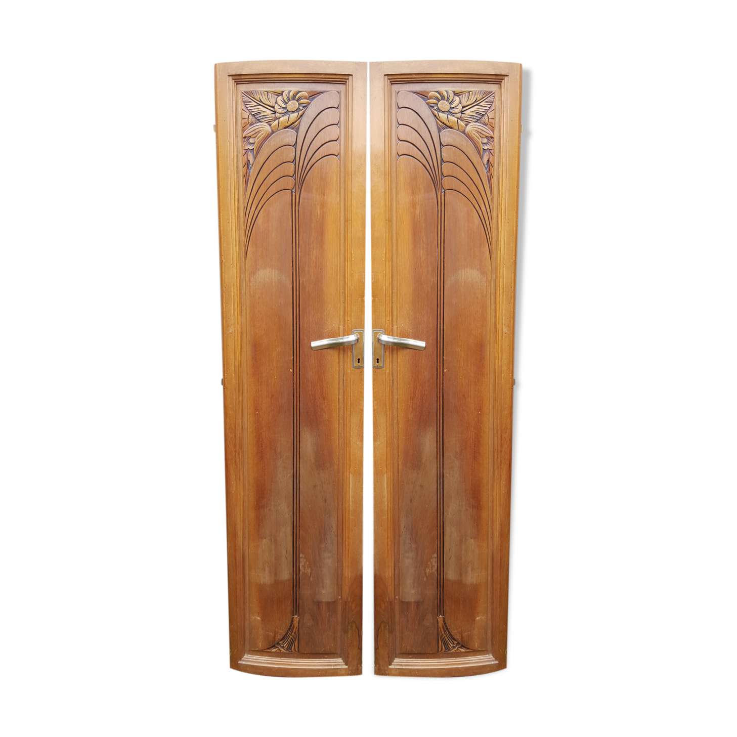 Pair of solid wood Art Deco doors