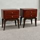 Pair of 1930s Art Deco bedside tables in rosewood.