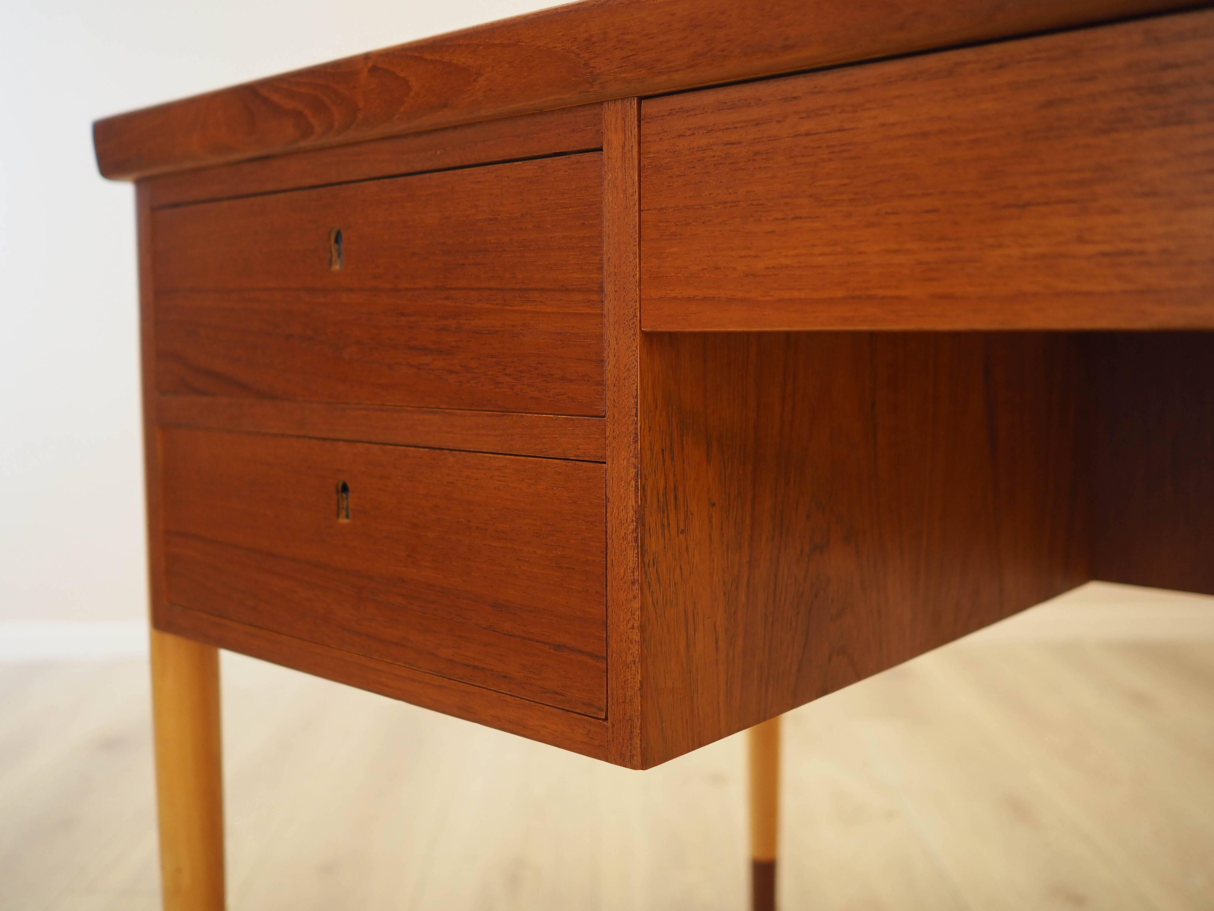 Teak desk, Danish design, 1970s, made in Denmark