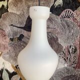 Vintage opaline glass pendant lamp 60s, Italian design