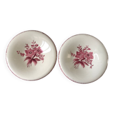 Duo of longchamp pink serving dishes 30s-40s