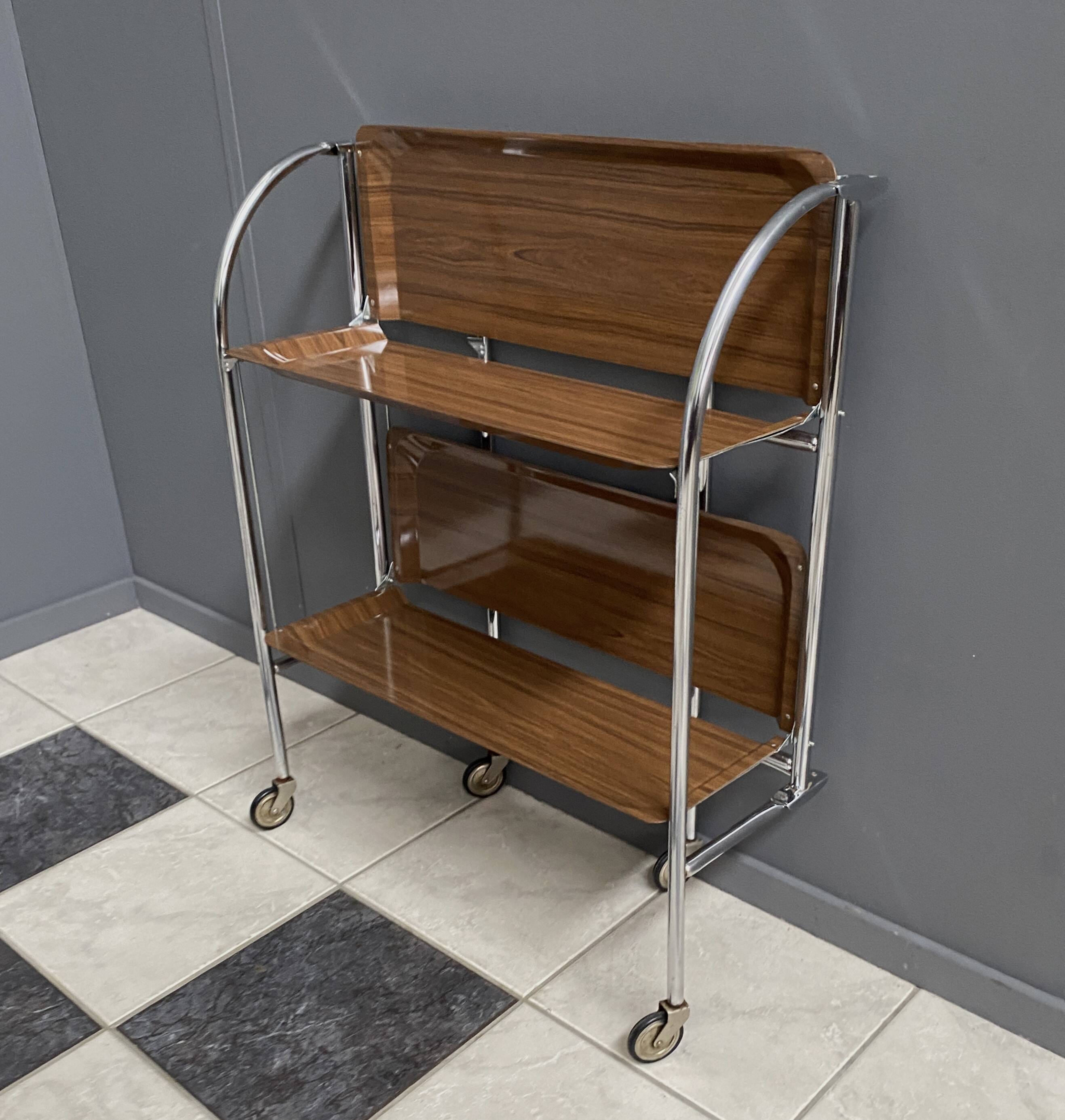Foldable serving trolley by Bremshey & Co 1970s
