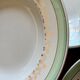 Set of 12 white, mint and gold soup plates, Mosèle de Luné model